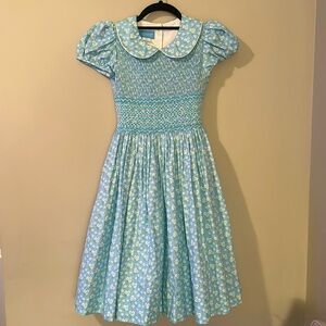 WORN 1x - Anavini Hand Smocked Girls Dress Size 10